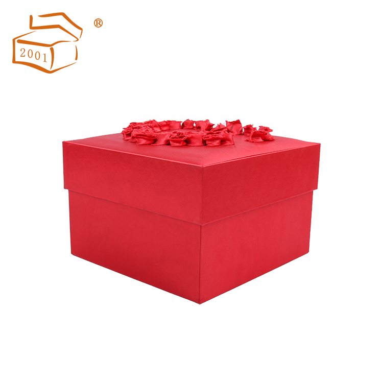 Rigid paper cosmetic storage box with lid